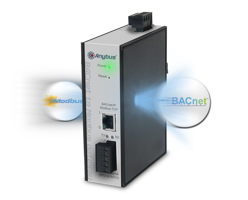 Nová komunikační brána Anybus umožňuje zařízením s rozhraním Modbus komunikovat v síti BACnet